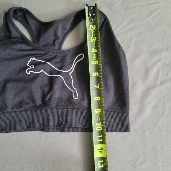 Puma Sports Bra Womens M Black Light Support Athletic Activewear Gym Yoga Run - Picture 3 of 6